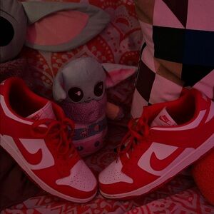 Red and White Nike Dunk Lows 🍓⚪️